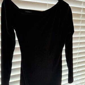 Elegant Black Long Sleeve Dress